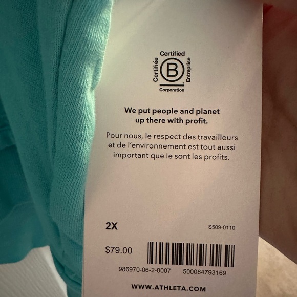 Athleta sundown sweatshirt II size 2X gulf green nwt - Picture 6 of 10